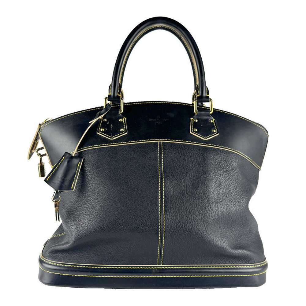 Louis Vuitton Suhali Lockit Leather Handbag Noir Black